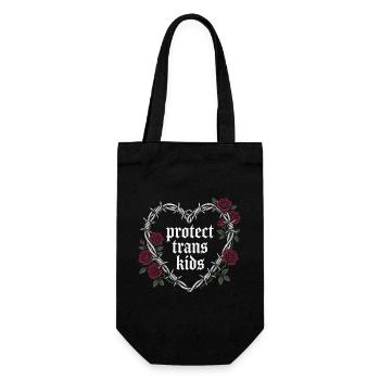 LGBT Pride Month - Protect Trans Kids - Gift Bag for Bottles - black - Front