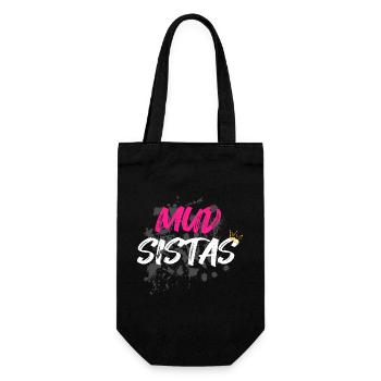 Mud sistas Schlammlauf Mud Run Muddy Race - Geschenkbeutel für Flaschen - Schwarz - Vorne