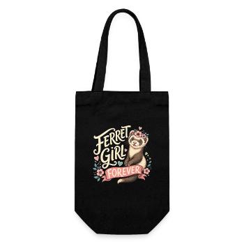 FERRET GIRL FOREVER - Geschenkbeutel für Flaschen - Schwarz - Vorne