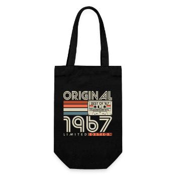 Original 1967 Vintage Birthday Retro Gift - Gift Bag for Bottles - black - Front