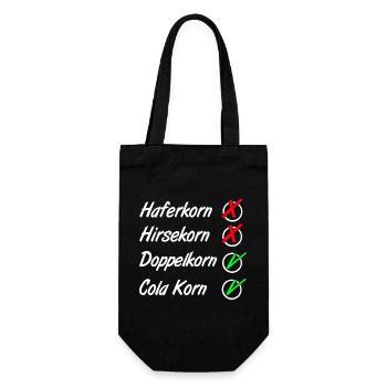 Doppelkorn , Cola Korn , Party - Geschenkbeutel für Flaschen - Schwarz - Vorne