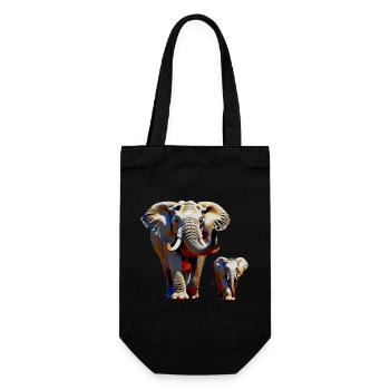Éléphants - Sac à bouteille - noir - Devant