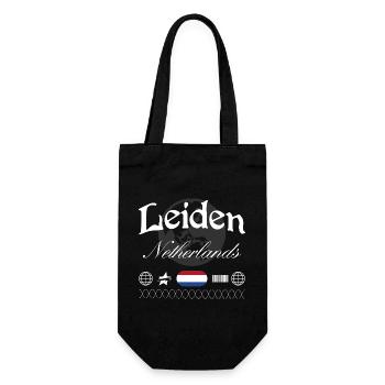 Leiden Niederlande Streetwear Reise Souvenir - Geschenkbeutel für Flaschen - Schwarz - Vorne