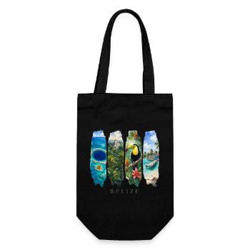 Belize Urlaub Travel – Karibik Land & Kultur Motiv - Geschenkbeutel für Flaschen - Schwarz - Vorne