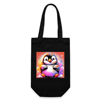 penguin - Gift Bag for Bottles - black - Front