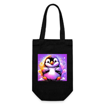 penguin - Gift Bag for Bottles - black - Front