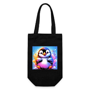 penguin - Gift Bag for Bottles - black - Front