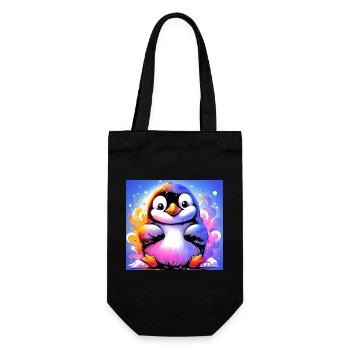 penguin - Gift Bag for Bottles - black - Front
