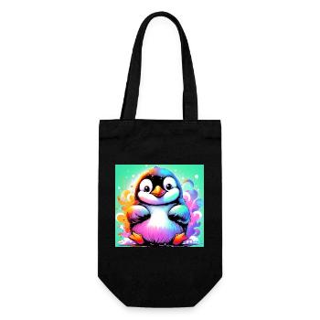 penguin - Gift Bag for Bottles - black - Front