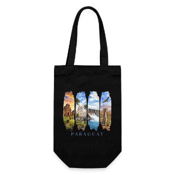 Voyage de vacances au Paraguay – Motif culturel sud-américain - Sac à bouteille - noir - Devant