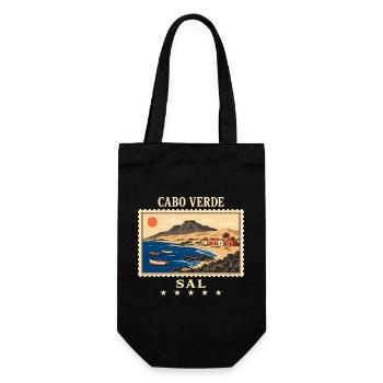 Kap Verde Sal Vintage Reisemarke - Geschenkbeutel für Flaschen - Schwarz - Vorne