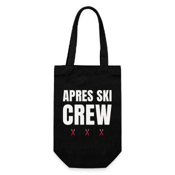 Après Ski Crew Wintersport Ski Gruppe Partnerlook - Geschenkbeutel für Flaschen - Schwarz - Vorne