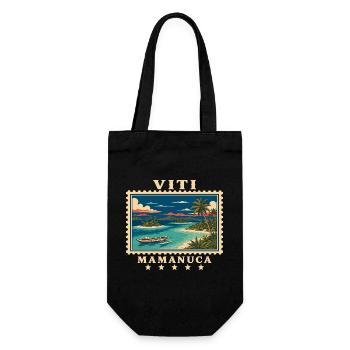 Marque de voyage vintage Mamanuca aux Fidji - Sac à bouteille - noir - Devant