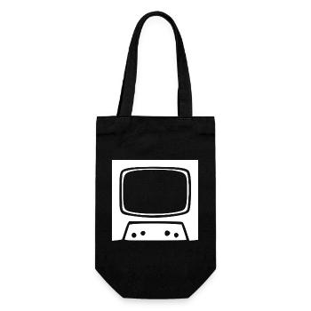 Retro Vintage TV 80s 90s Gift - Gift Bag for Bottles - black - Front