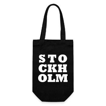 Logo de Stockholm - Sac à bouteille - noir - Devant