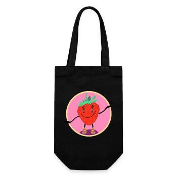 Fraise dansante - Sac à bouteille - noir - Devant