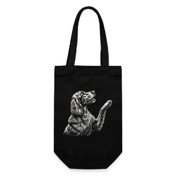 Irish Setter Raising Paw - Red Setter Dog Mom Dad - Gift Bag for Bottles - black - Front
