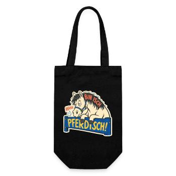 Völlich Pferdisch - Geschenkbeutel für Flaschen - Schwarz - Vorne
