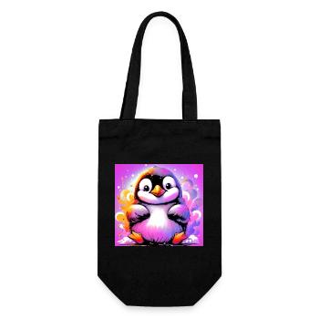 penguin - Gift Bag for Bottles - black - Front