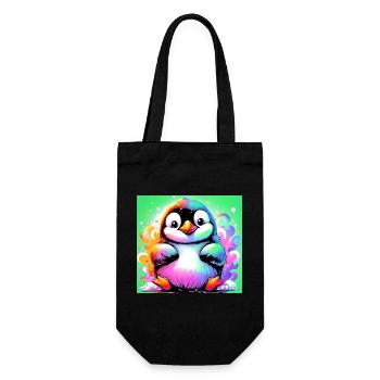penguin - Gift Bag for Bottles - black - Front