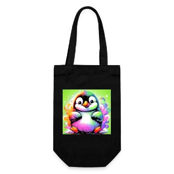 penguin - Gift Bag for Bottles - black - Front