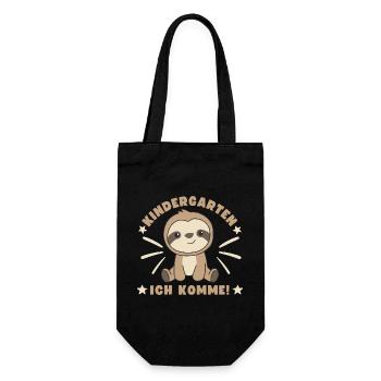 Kindergarten Ich Komme Kindergartenkind - Geschenkbeutel für Flaschen - Schwarz - Vorne
