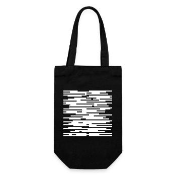 Design mit geometrischen Linien - Geschenkbeutel für Flaschen - Schwarz - Vorne