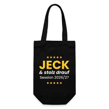 Jeck und stolz drauf Karneval Shirt Alaaf Session  - Geschenkbeutel für Flaschen - Schwarz - Vorne