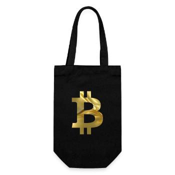 Bitcoin - Geschenkbeutel für Flaschen - Schwarz - Vorne