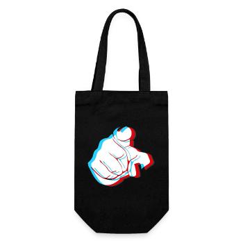 Je vous veux - doigt 3D - Sac à bouteille - noir - Devant