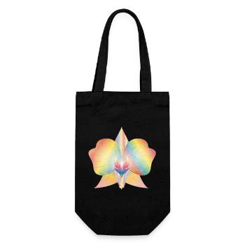 colorful shimmering abstract orchid swell - Gift Bag for Bottles - black - Front