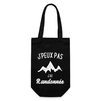 Randonnée j'peux pas j 'ai randonnée humour cadeau - Sac à bouteille - noir - Devant