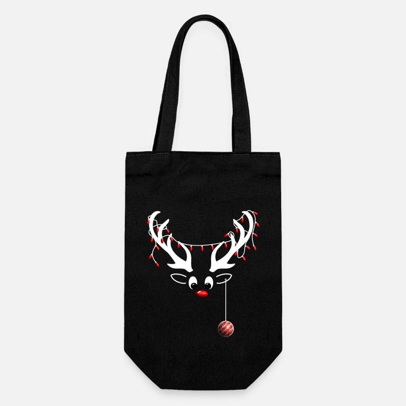 Rennes de Noël - Sac à bouteille - noir