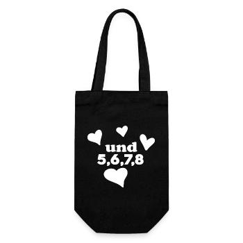 Tanzen Rhythmus Tanz Tänzer Tänzerin - Geschenkbeutel für Flaschen - Schwarz - Vorne