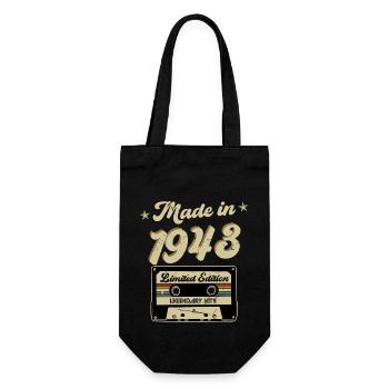 Oldtimer Built in 1943 Born Vintage Birthday - Gift Bag for Bottles - black - Front