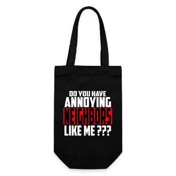Annoying neighbors - Gift Bag for Bottles - black - Front