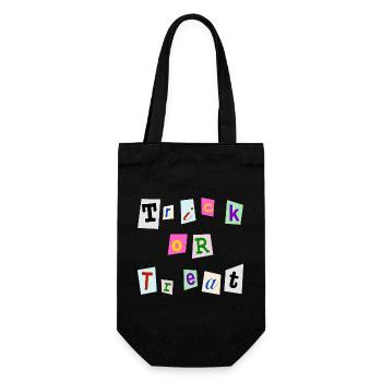 Trick or Treat für Halloween - Geschenkbeutel für Flaschen - Schwarz - Vorne