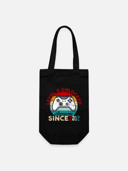 Levelfreigeschalteter Retro-Controller-Stolz - Geschenkbeutel für Flaschen - Schwarz