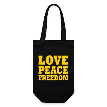 Love peace freedom - Sac à bouteille - noir - Devant