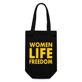 Women life freedom - Geschenkbeutel für Flaschen - Schwarz - Vorne
