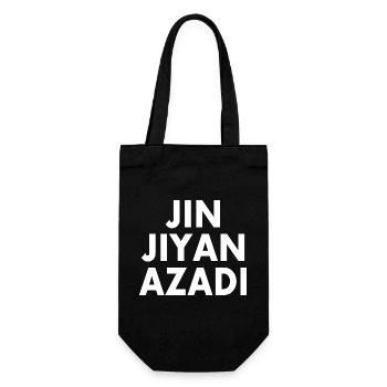 jin jiyan azadi - Sac à bouteille - noir - Devant
