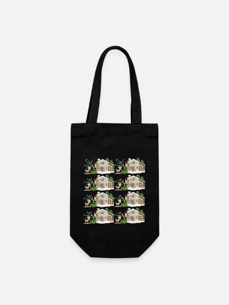 Frohe Weihnachten - Geschenkbeutel für Flaschen - Schwarz