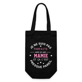 Mamie pas parfaite humour grand-mère cadeau - Sac à bouteille - noir - Devant