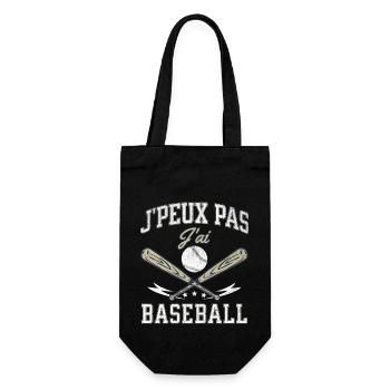 Baseball humour j' peux pas j' ai baseball cadeau - Sac à bouteille - noir - Devant