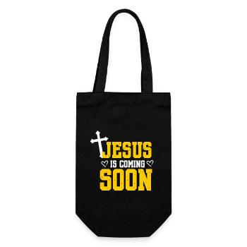 Jesus Christen Gott Religion Kreuz Glaube Kirche - Geschenkbeutel für Flaschen - Schwarz - Vorne