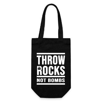 Curling Curling Curling Stone Curling Rock - Gift Bag for Bottles - black - Front