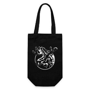 Elk Reindeer Animal Scandinavia Cadeau - Sac à bouteille - noir - Devant