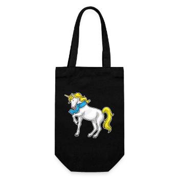 Foulard licorne - Sac à bouteille - noir - Devant