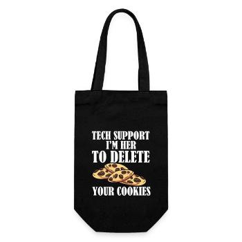 Tech Support Informatiker Programmierer Computer - Geschenkbeutel für Flaschen - Schwarz - Vorne