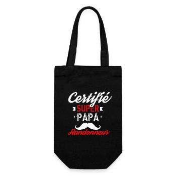Certifié super papa randonneur - Sac à bouteille - noir - Devant